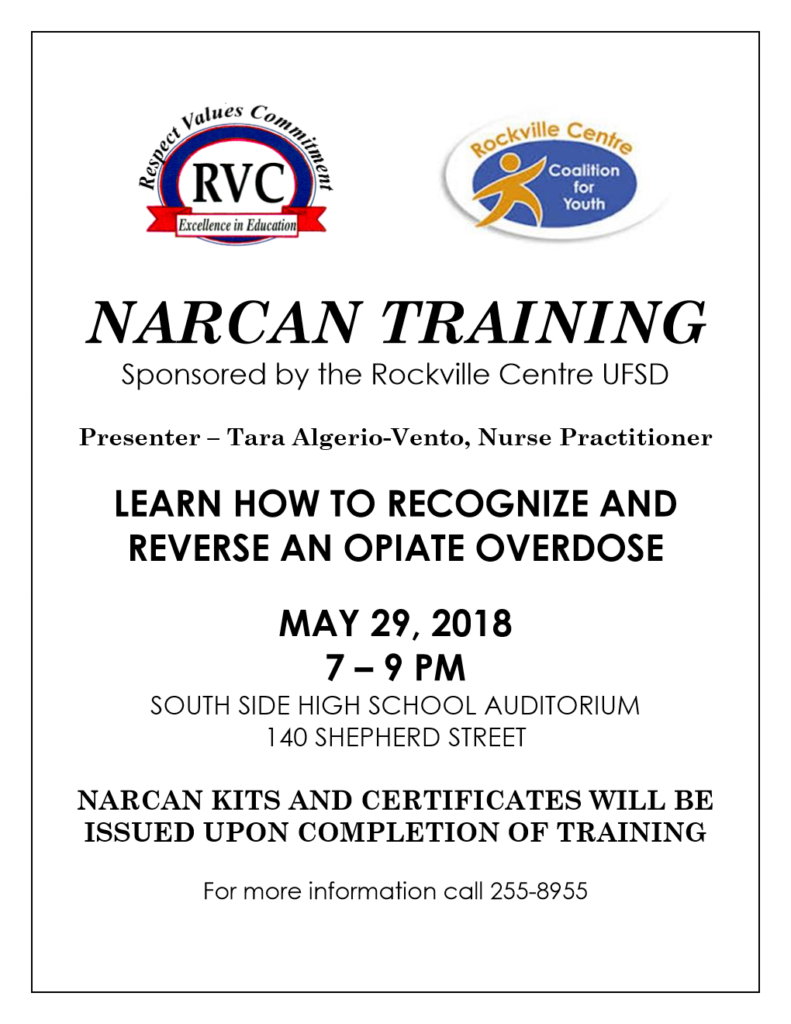 Narcan Training Rockville Centre Coalition for Youth